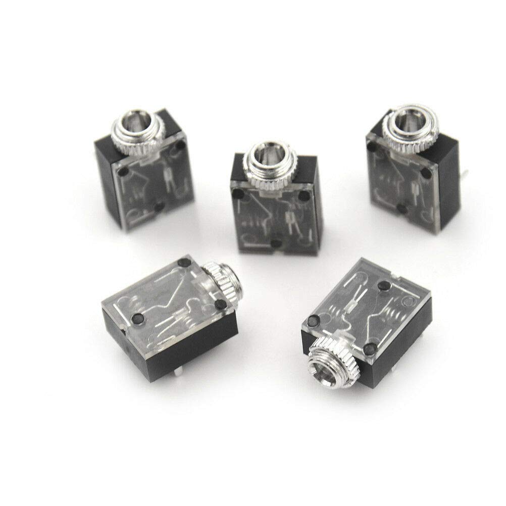 Amazon.co.jp: 20個5ピン3.5MM1 / 8メスオーディオコネクタジャック