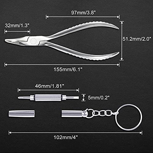 LEONTOOL Pinze per occhiali a naso piegato 6