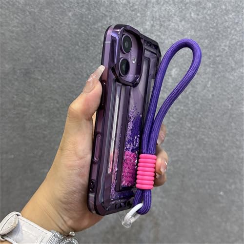 Coque paillettes iPhone 16 Pro Max violette pour vos sorties