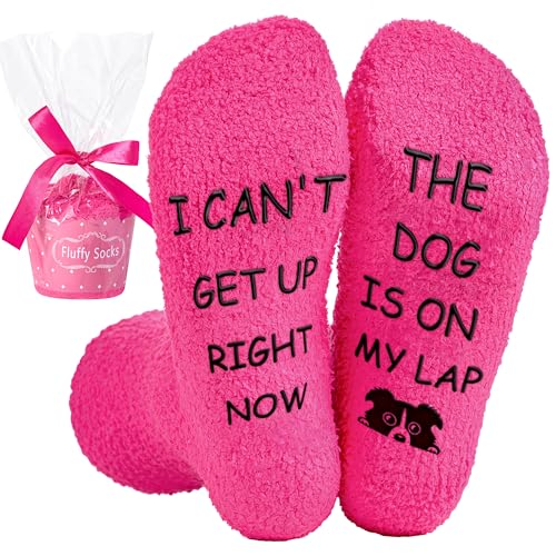 Moyel Dog Mum Gifts Funny Fluffy Socks Dog Lovers Gifts for Women Christmas Presents for Mum from Kids Birthday Gifts for Women Friends Unique Mothers Day
