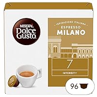 NESCAFÉ DOLCE GUSTO Espresso Milano Caffè, 6 Confezioni da 16 Capsule (96 Capsule)