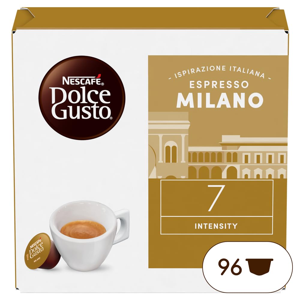 NESCAFÉ DOLCE GUSTO Espresso Milano Caffè, 6 envases de 16 cápsulas (96 cápsulas)