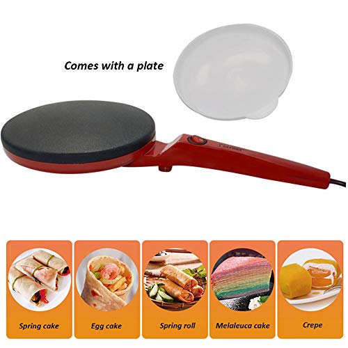 Elektrische Crêpe Maker, Antihaft Automatisch Mini Pizza Pfannkuchenmaschine Bratpfanne Backform Lebensmittelqualität… – Bild 3