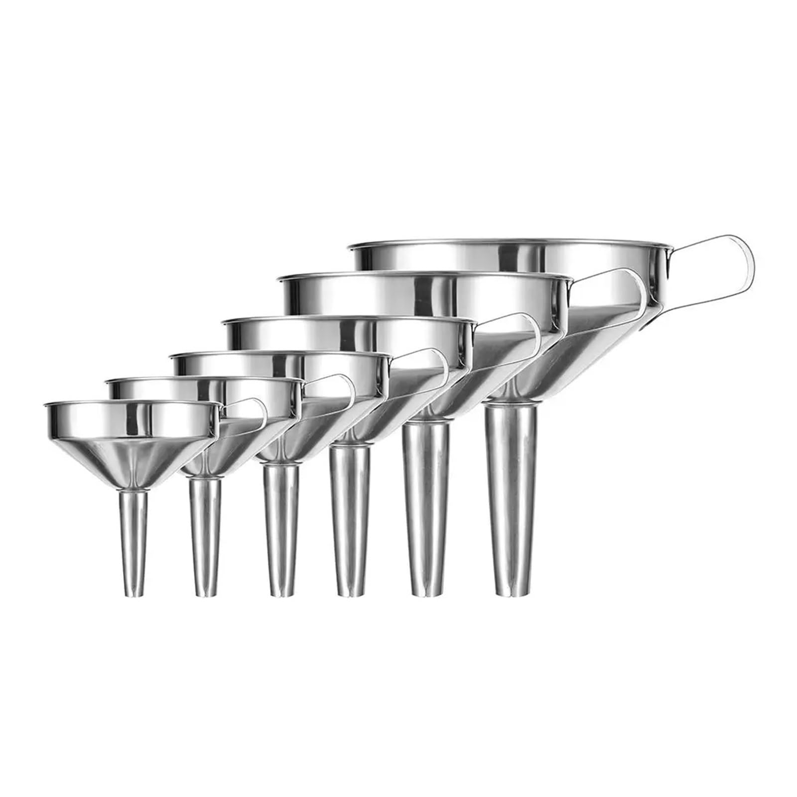 Embudo grande de acero inoxidable con filtro desmontable, embudo de cocina de aceite para transferir líquidos y polvos, herramienta de cocina de metal, 16 cm de diámetro