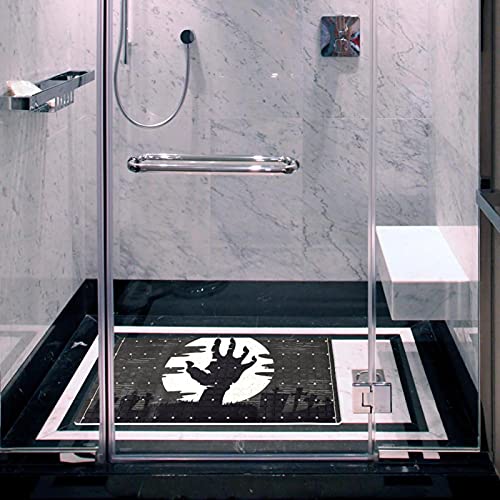 Tapis de bain zombie Halloween 71x40 cm avec 120 ventouses