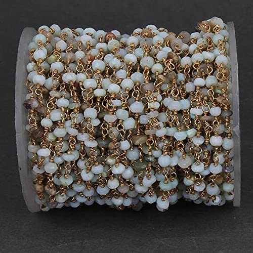 Chaîne Rosaire Opale du Pérou en Or pour Créer Vos Sautoirs et Bracelets Bohèmes