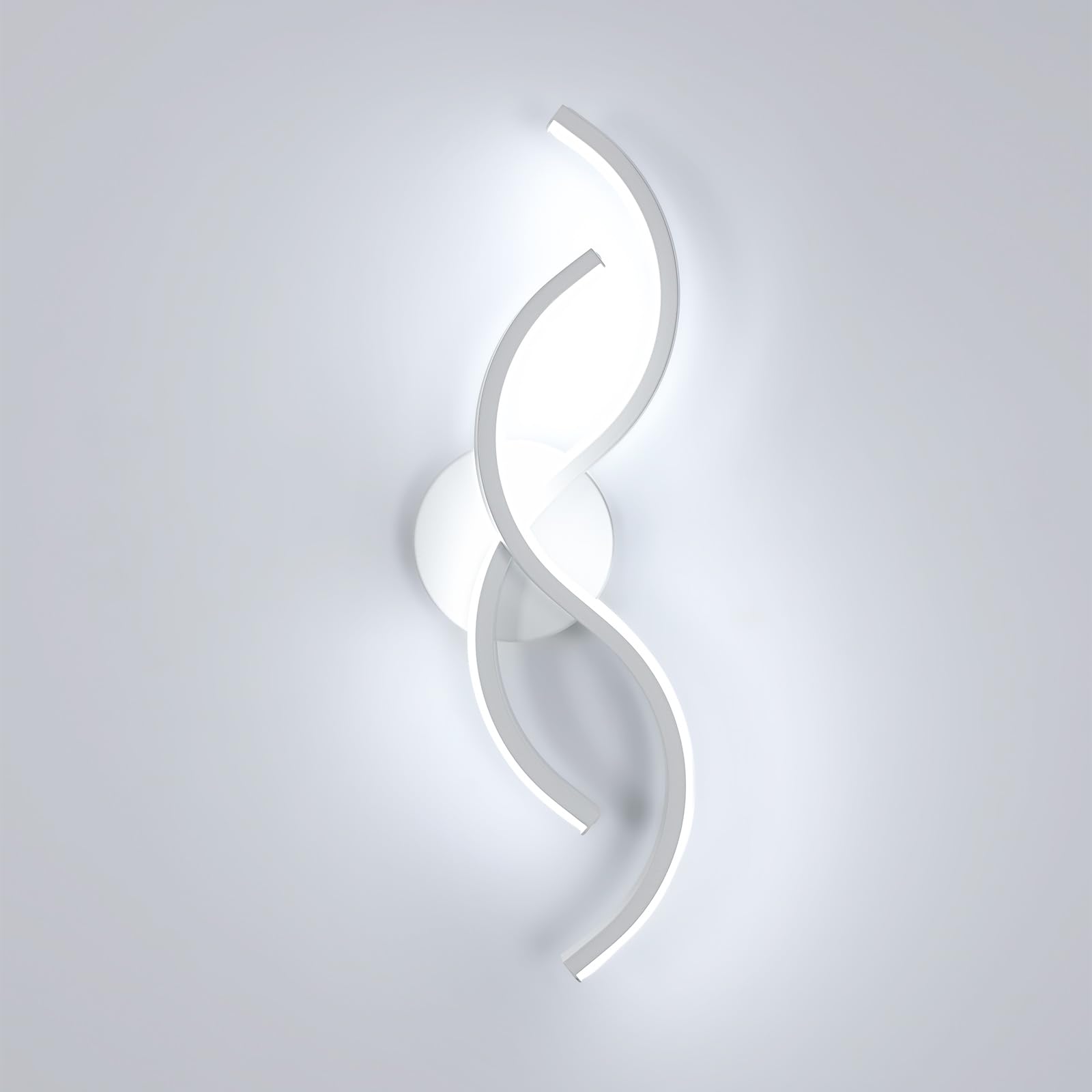 Toolight Applique LED Parete Interno, 15W Lampada da Parete Design Moderna, Lampada da Muro Interno per Soggiorno Camera da Letto Bagno Scale Corridoio, Luce Fredda 6500K, Bianco, 41CM