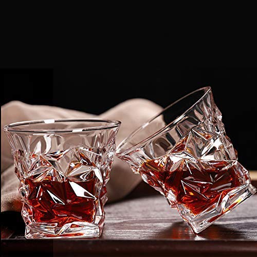 Image of Farielyn-X Whiskey Glass 310 ML, Transparent, Premium Crystal Diamond-Cut Tumblers for Scotch, Bourbon, Rum, Cocktails - Elegant Party for Home, Office, Cafe, Wedding, Parties, Gifts set of 6 (xBNZ-6)