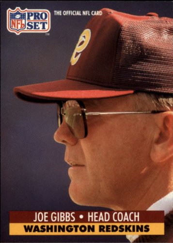 Amazon.com: 1991 Pro Set Football Card #324 Joe Gibbs