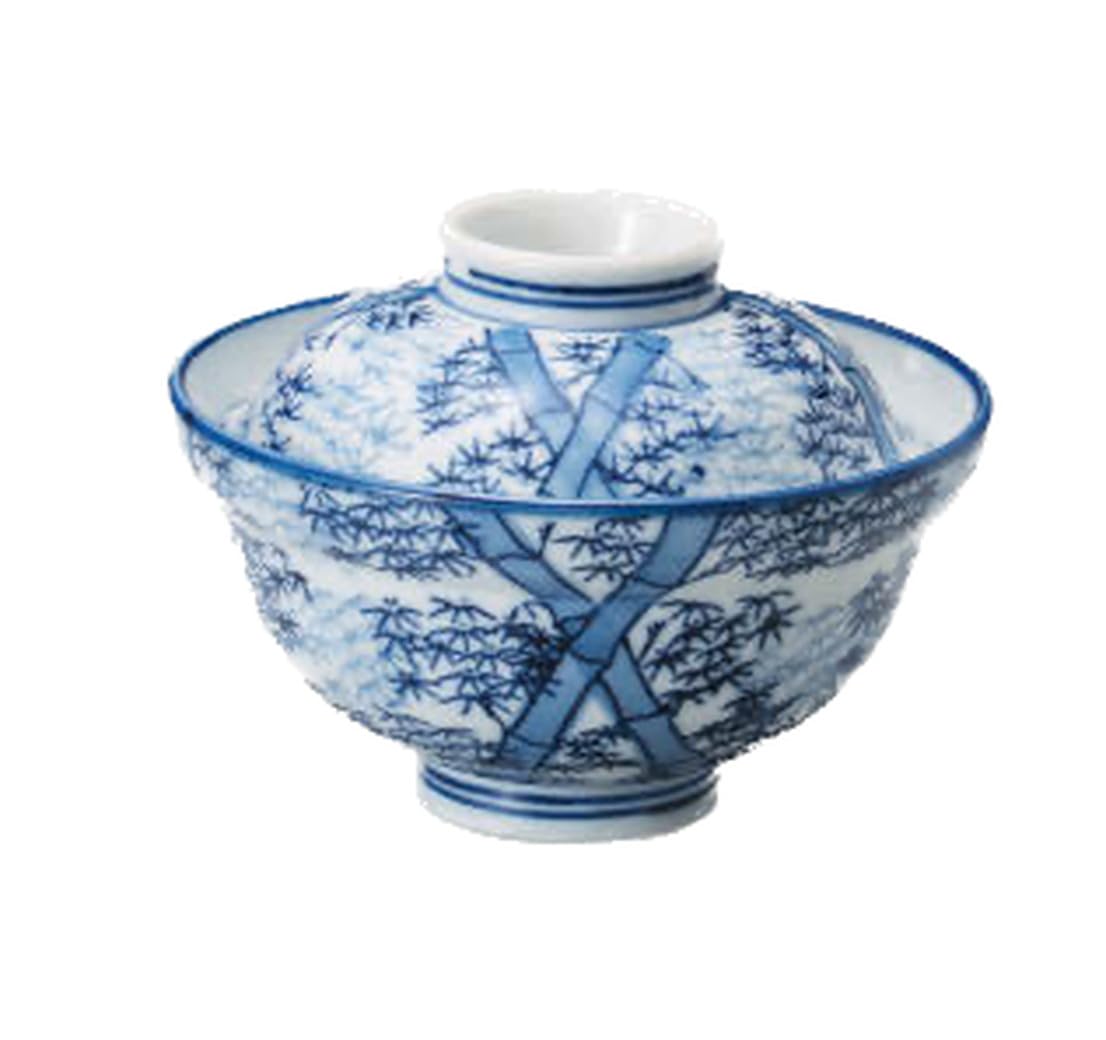 山下工芸(Yamasita Craft) Yamashita Kogei 942619549 Donburi Set with Bamboo Lid Bowl, 6.1 x 4.1 inches (15.4 x 10.4 cm)