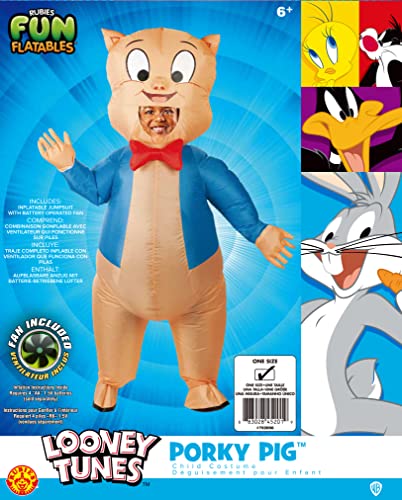 Disfraz Inflable Infantil Porky Pig Looney Tunes miniatura 2