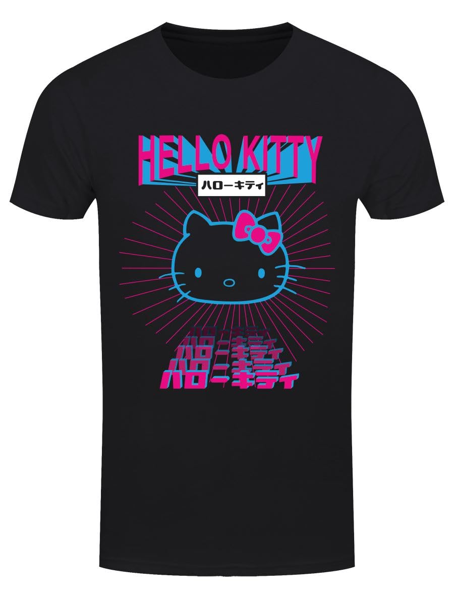 Pyramid International Men's Black Hello Kitty Tokyo T-Shirt