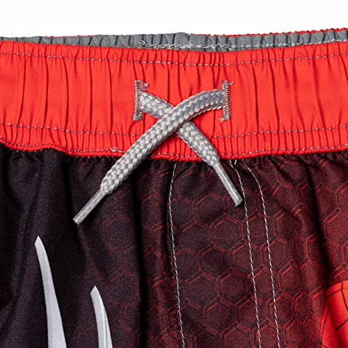 Marvel Avengers Legends Spider-Man Little Boys Swim Rash Guard Swim Trunks Red/Black 5-6 #TOP4