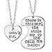 Produktbild Daddy, Set mit 2 Stück, englischer Stil, ideal für Halsketten-Anhänger, silber, Daddy
