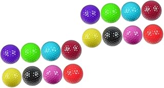 Amosfun 20 pcs interior accessories yellow accessories indoor golf balls indoor practice golf balls golfballs indoor practice balls Hollow Ball Non-porous Ball Practicing ball Nonporous