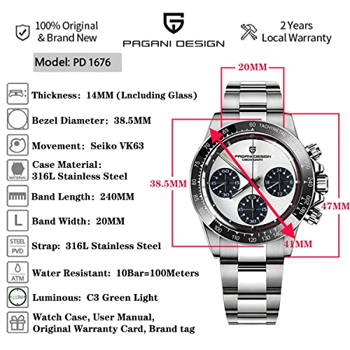 Haiqin Pagani Design 1718 Men's Chronograph Watch - Image 8