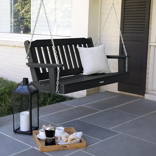 Image of Highwood AD-PORL2-BKE Lehigh Porch Swing, 4 Feet, Black