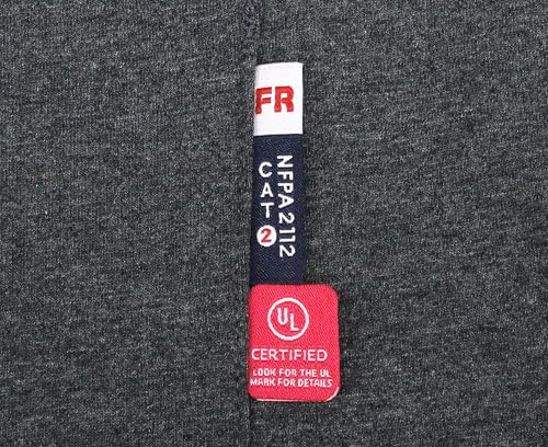 Image of BOCOMAL FR Hooded T Shirts Utility Pocket Fire Resistant Summer Hoodie CAT2 | 6oz Midweight Flame Retardant Cotton Hoodies,Kangaroo /Button Pocket,NFPA2112,Rib-Knit Cuffs,FRC Welding Arc Rated Work Shirt