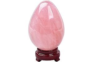 Natural Rose Quartz Crystal Stone Egg: Adorn Your Space with Love and Serenity