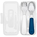 OXO Tot On-The-Go Fork And Spoon Set - Navy