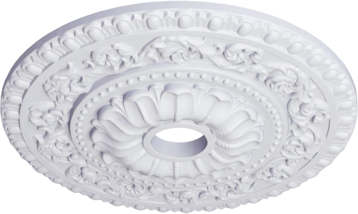 23 1/2"OD x 3 1/2"ID x 2 1/8"P Vaduz Ceiling Medallion (Fits Canopies up to 3 1/2")