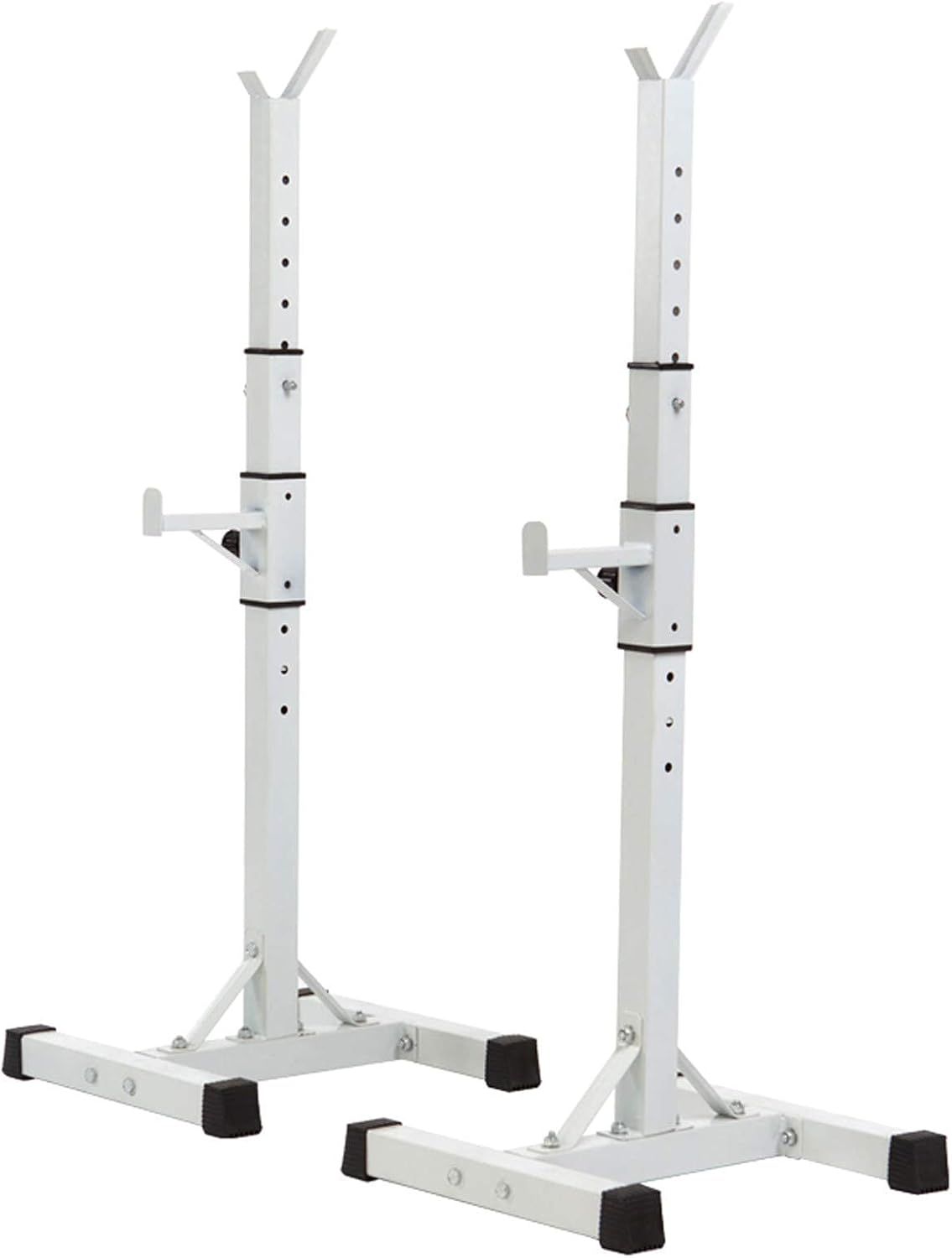 Adjustable Steel Squat Stands Barbell Free-Press Bench, Home Gym Portable Dumbbell Racks Weight Stand Bench Support Barbell Rack, Multifunction Sturdy DurableRed