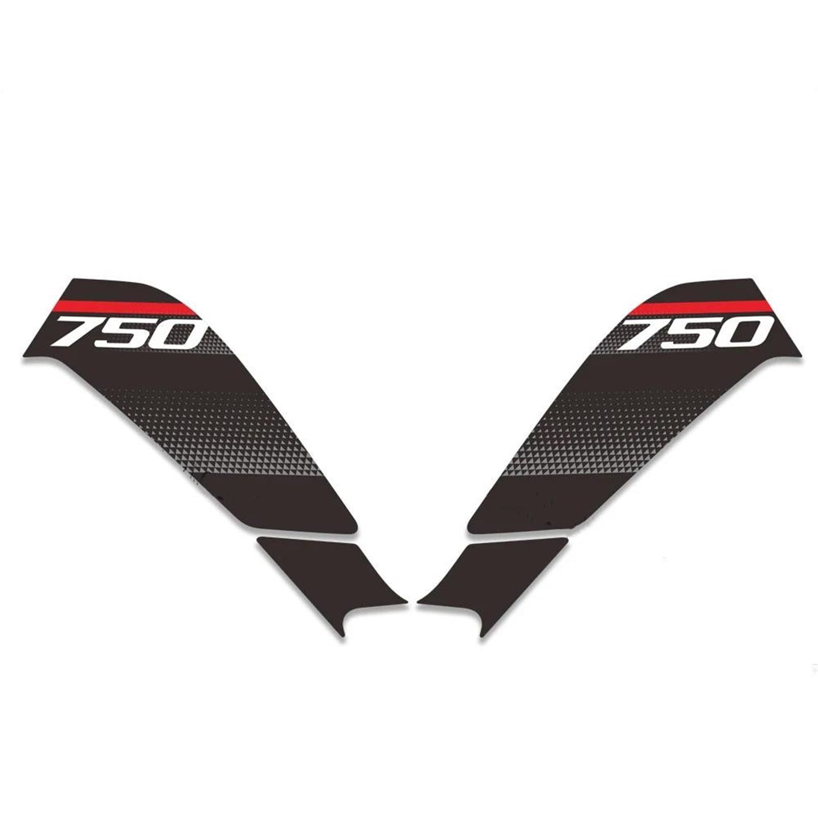 Adesivi per Serbatoio Carburante Laterale Moto, Decalcomania Impermeabile per H&Onda Transalp 750 XL 750 Transalp AntiGraffio Protezione cuscin(X2)