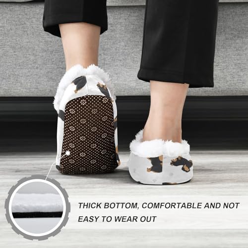 House Slippers Fuzzy Memory Foam Soft Slipper Socks for Woman Men3