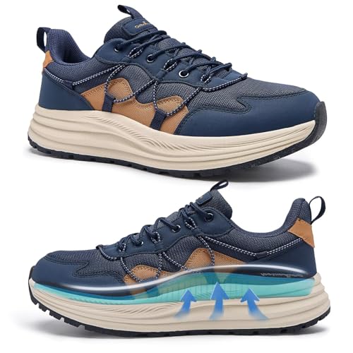 Men's Orthopedic Comfortable Trail Sneakers: Arch Support Orthotic Plantar Fasciitis Heel Spurs Foot...
