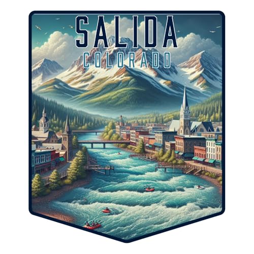 Salida Colorado Pentágono Escudo Souvenir Imán Vinilo 3 pulg