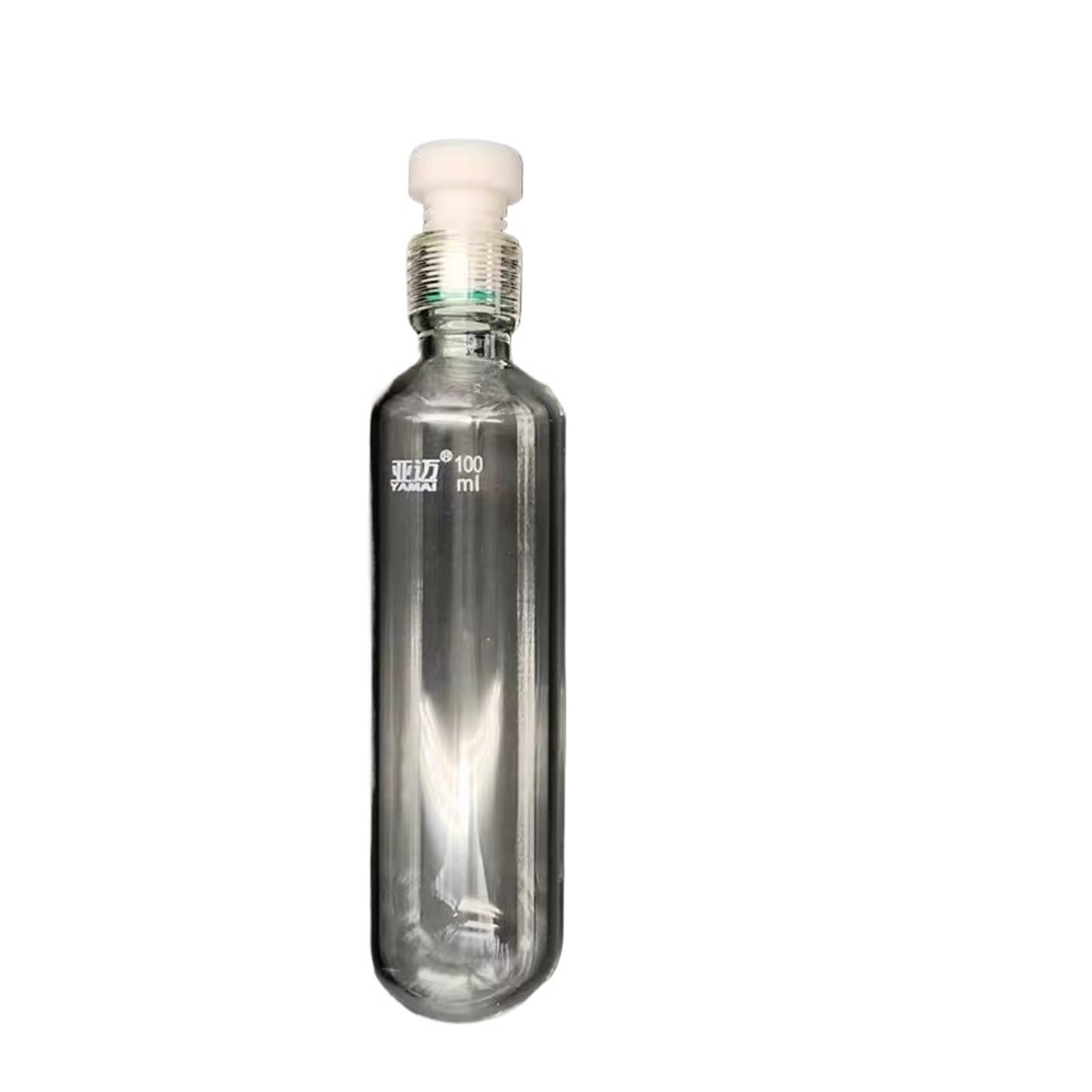 Tube colorimétrique à vis en verre, bouteille à pression en verre à vis for laboratoire, 5/10/25/50/100ml, 1 pièces(100ml round bottom)