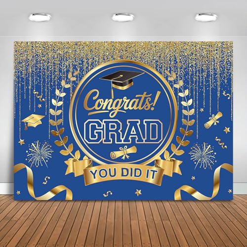 Fitumiw Graduation Backdrop Congrats Grad You Did It Party Decorations