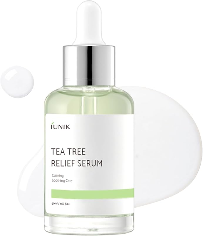 Tea Tree Relief Serum - Calming & Hydrating Ampoule 1.69 fl oz | Tea Tree & Centella Asiatica Lightweight Vegan Ampoule for Soothing, Oil Balance, Korean Skincare for Acne-Prone Skin