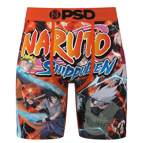 PSD Men's Naruto Squad Boxer Briefs, Multi, XXL