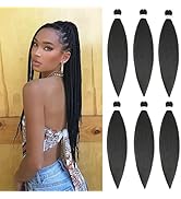 TAOYEMY EZ Braiding Hair 26 inch 6 Packs Coi Leray Braids Synthetic Fiber Pre stretched Braids Ya...