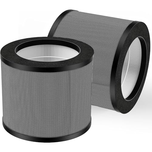 Skydiras 2-Pack TT-AP006 Replacement Filter, Compatible with TaoTronics TT-AP006 Air Purifier, 3-in-1 Grade H13 True HEPA Improves Indoor Air Quality