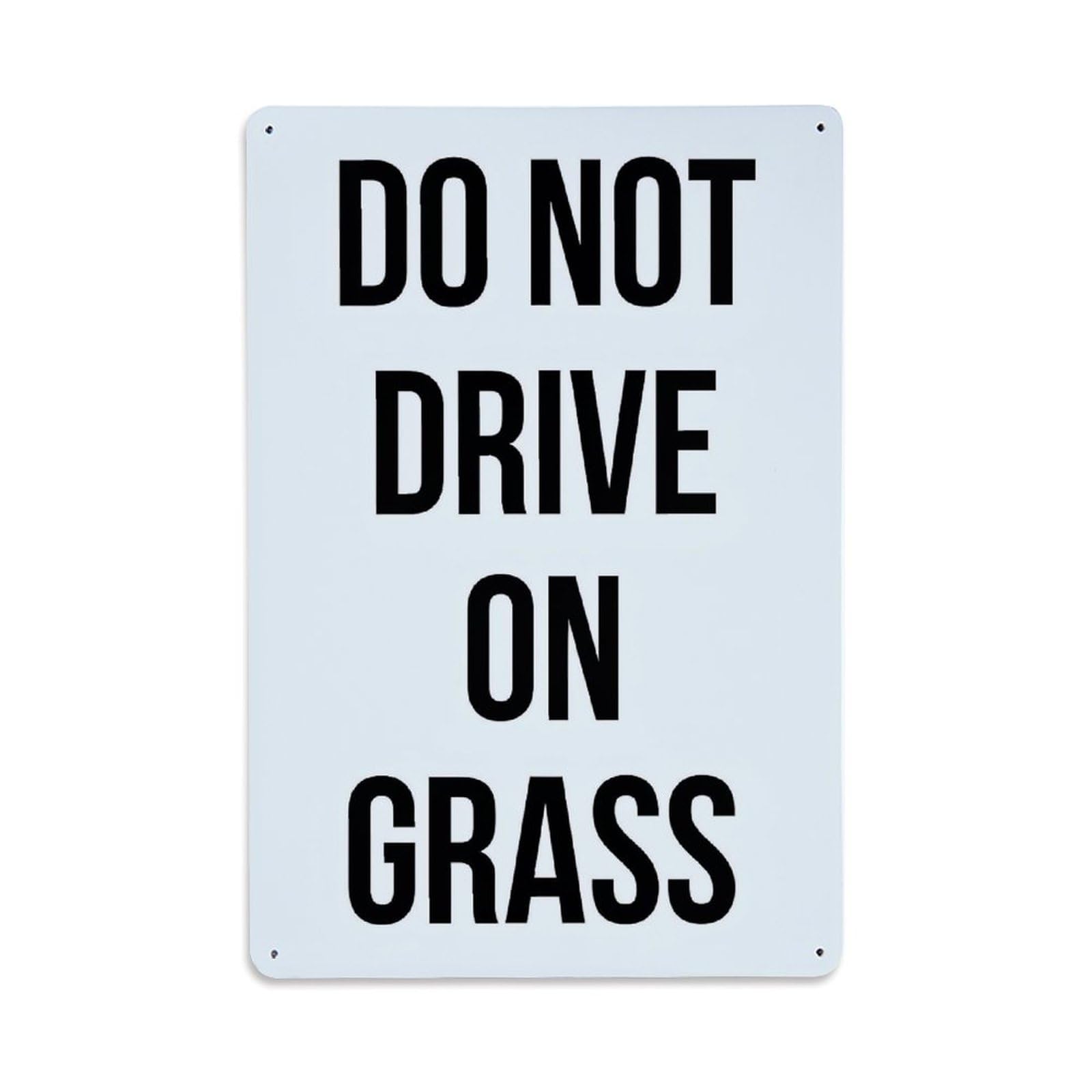 Nestemfo Vintage Do Not Drive On Grass Tin Sign Metal Sign, Living Room,Bar, Home, Bedroom Wall Decor,Retro Metal Poster 8X12 Inches