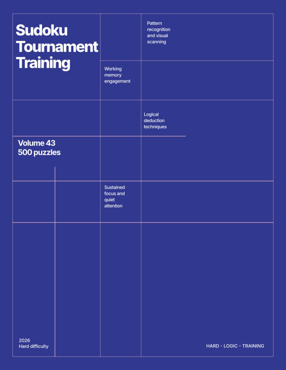 Tournament Sudoku Training: 500 Hard-Difficulty Puzzles for Competitive Solvers: 8.5 x 11 Letter Edition - 4 Puzzles Per Page - The Format Built for Speed and Technique Practice