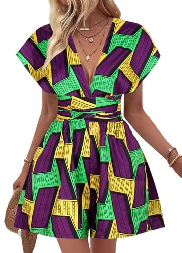 Combinaison à imprimé africain pour femme Segreto, coupe d'été haut de gamme multi-vêtements