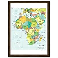 Murale Carte Politique De L'Afrique Grand Format Jumbo