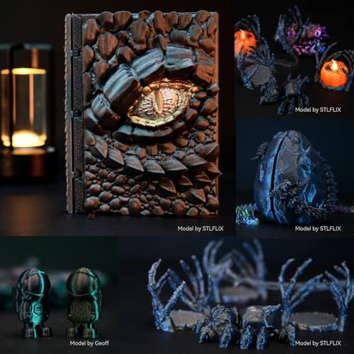 Image of Chitu Systems Conjure PLA Filament, Burnt Titanium 2KG Spool (4.4lbs), Color Changeable 3D Printer Filament, Chameleon Changing Colors with Light, Blue Shiny Galaxy Blue /Green /Purple /Gold