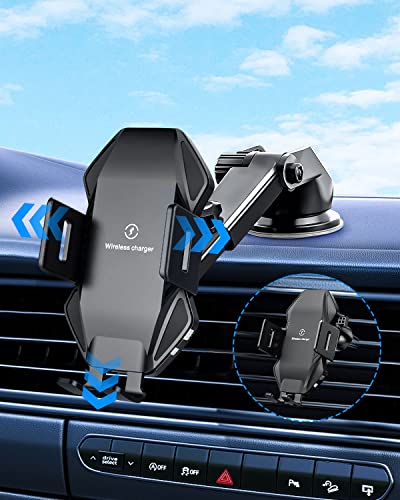 15W Wireless Car Charger with Auto Clamping
