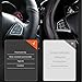 Car Steering Wheel Cover Microfiber Leather Stitch Wheel Wrap Fit for Nissan Almera N16 2001-2006 Pathfinder 2003-2004 Primera P12,Black