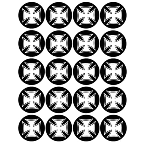 Croix de Malte (20 fois 5cm) - Autocollant/Sticker