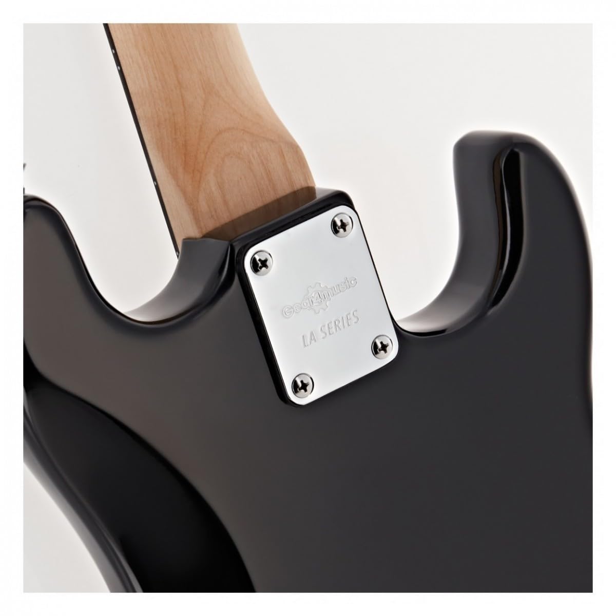 Chitarra Elettrica 3/4 LA Mancini Nera con Ampli 10W | Per giovani mancini, scala e corpo più piccoli, design leggero e durevole, accessori essenziali inclusi