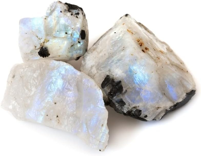 TENET CRIGEMA - pietra grezza naturale per cristalloterapia meditazione reiki (PIETRA DI LUNA ARCOBALENO GREZZA 3-5 CM -)