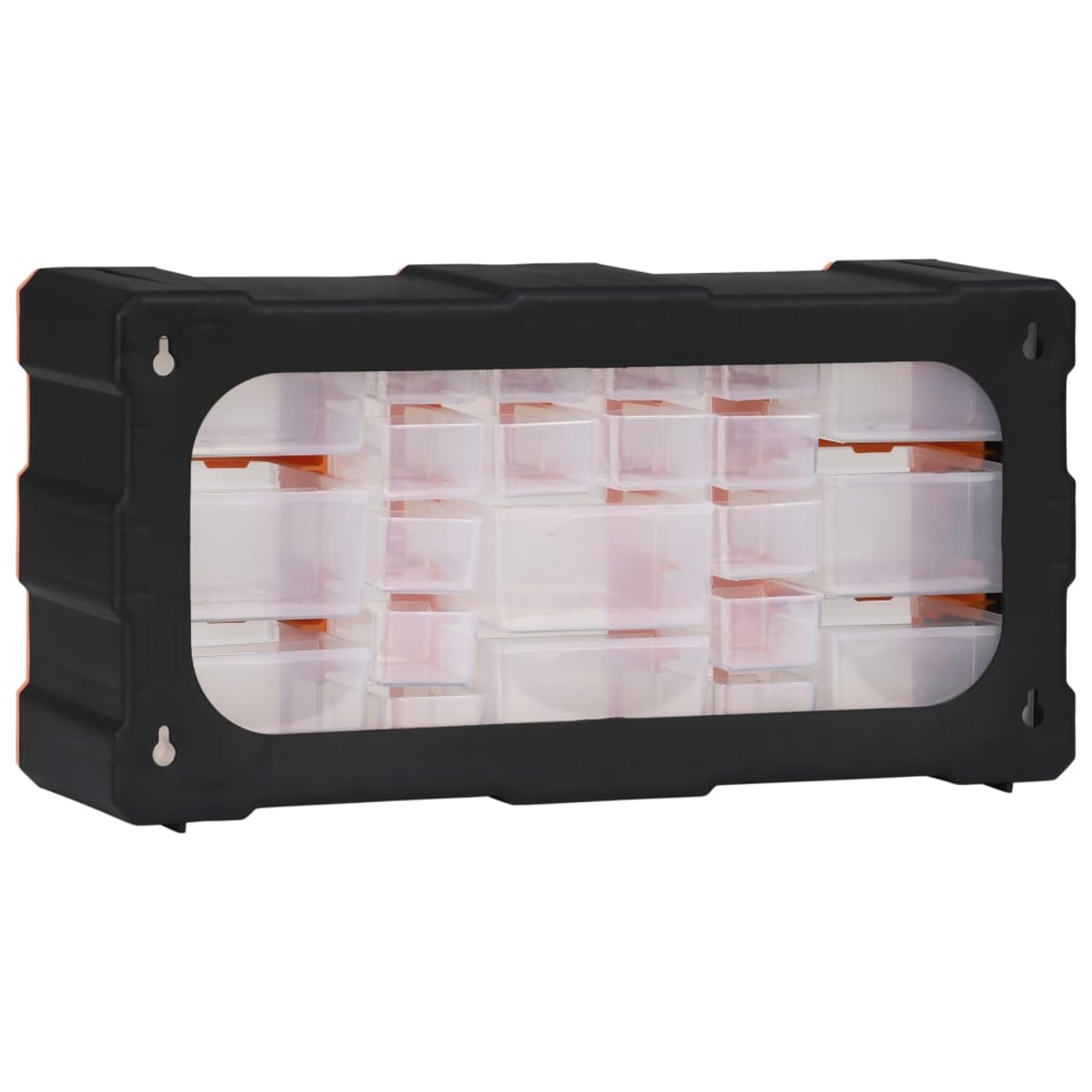 Gecheer Organizador de Herramientas de 22 Cajones - PP, 49 x 16 x 25,5 cm, Naranja y Negro, No Requiere Montaje Modelo YHSLRZJ-147583ES