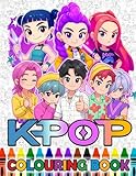 colouring book: 50 JUMBO Illustration Chibi Kawaii K-Pop Characters Pages for Children Kids Ages 4-8 8-12 Teens Adults (Norwegian Edition)