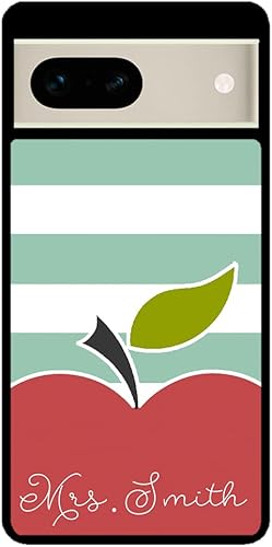 Miniatura 2 de Apple Teachers Personalized Black Rubber Phone Case Compatible With Google Pixel 10, 10 Pro, 10 Pro XL, 9a, 9 Pro, Pixel 9, Pixel 9 Pro XL, 8a, 8