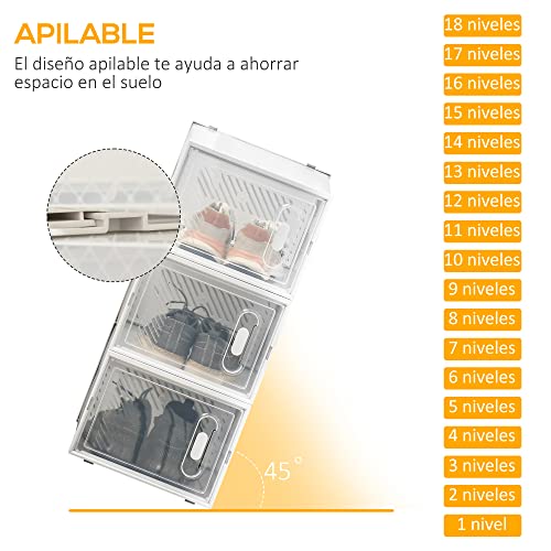 Cajas de zapatos grandes talla 45 para solucionar el desorden en armarios y vestidores 4